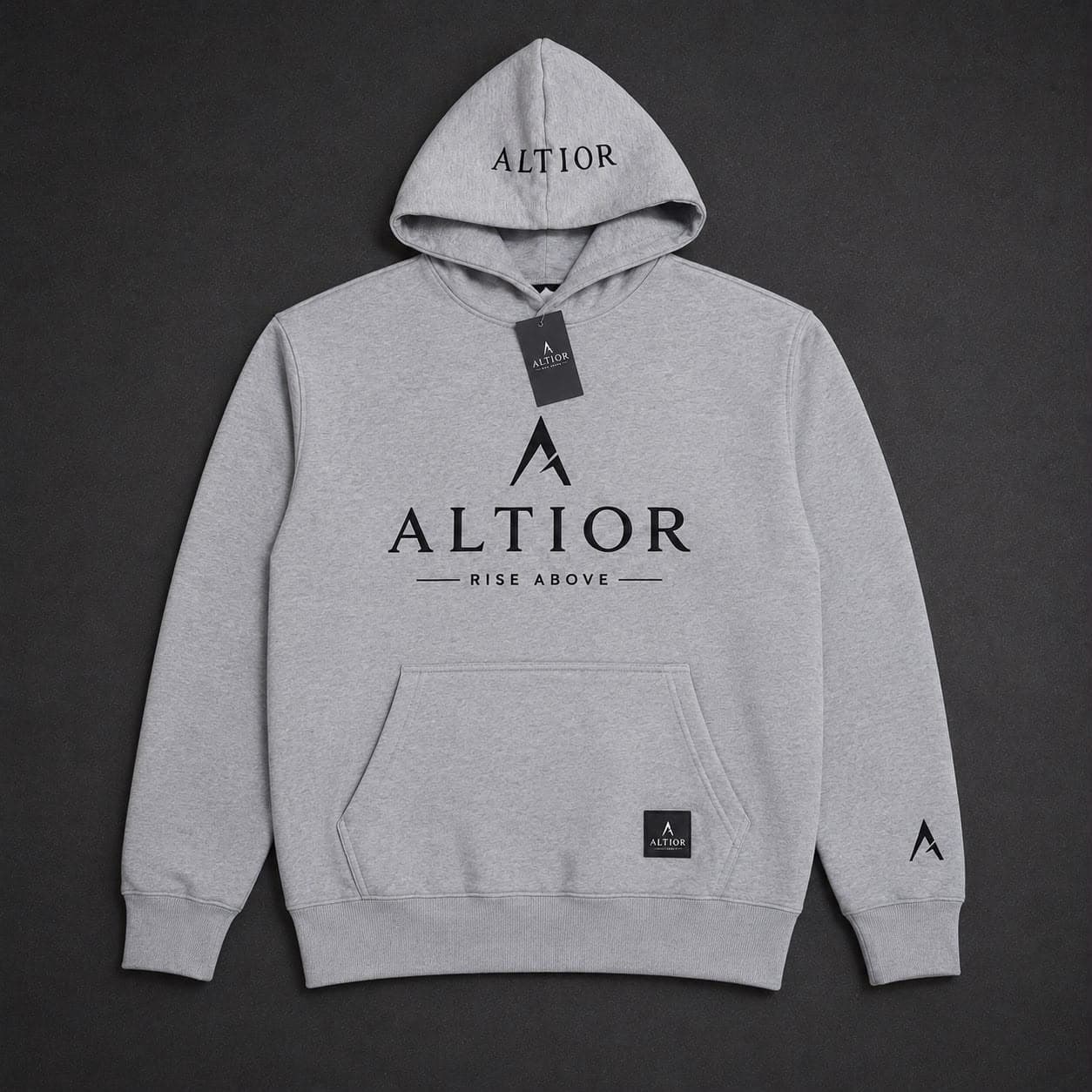 ALTIOR Ascend Tracksuit Set hoodie — ASCEND Titanium Set (Grey / Black)